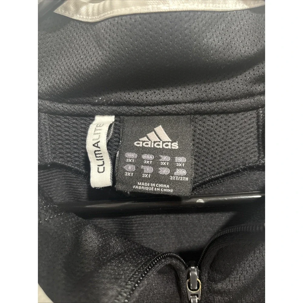 AdidasBlack/White Climalite full Zip‎ Track Jacket Sz 3xl